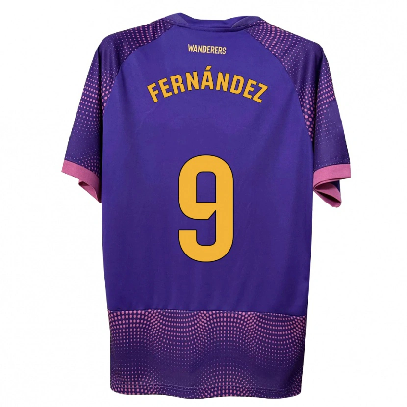 Danxen Heren Ismael Fernández #9 Paars Wit Roze Uitshirt Uittenue 2026/27 T-Shirt