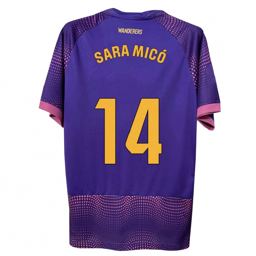 Danxen Heren Sara Micó #14 Paars Wit Roze Uitshirt Uittenue 2026/27 T-Shirt