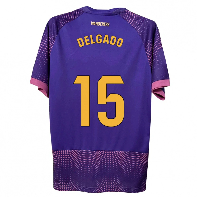 Danxen Heren David Delgado #15 Paars Wit Roze Uitshirt Uittenue 2026/27 T-Shirt