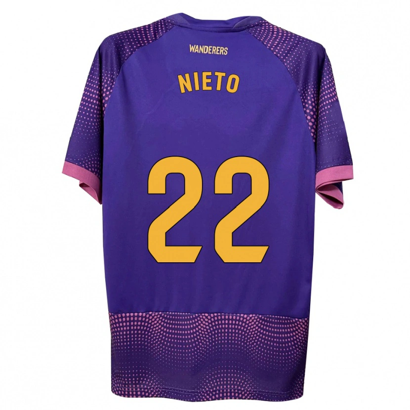 Danxen Heren Dani Nieto #22 Paars Wit Roze Uitshirt Uittenue 2026/27 T-Shirt