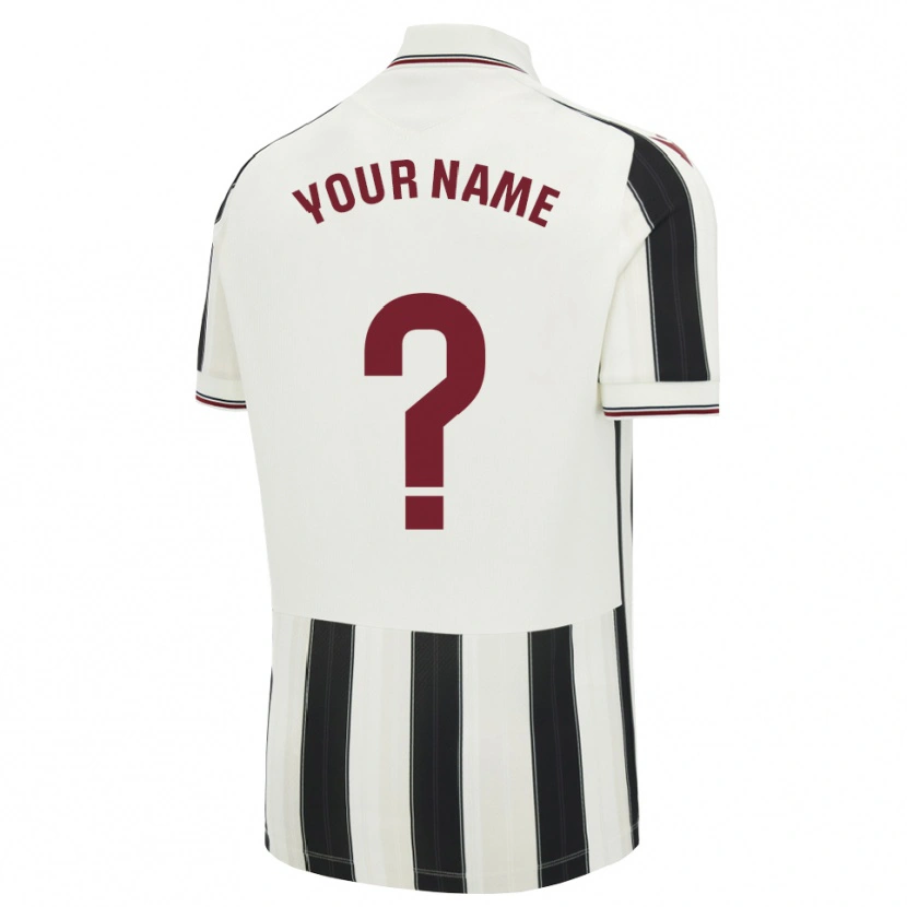 Danxen Heren Uw Naam #0 Zwart Wit Rood Uitshirt Uittenue 2026/27 T-Shirt