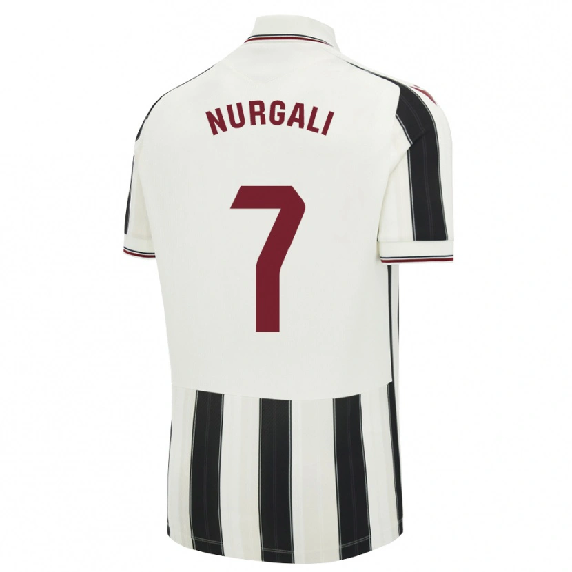 Danxen Heren Aldiyar Nurgali #7 Zwart Wit Rood Uitshirt Uittenue 2026/27 T-Shirt