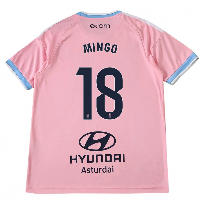 Danxen Heren Víctor Mingo #18 Centaurieblauw Roze Uitshirt Uittenue 2026/27 T-Shirt