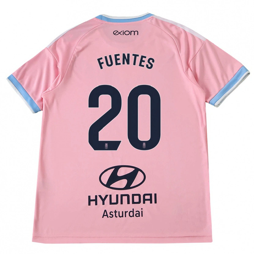 Danxen Heren Jaime Fuentes #20 Centaurieblauw Roze Uitshirt Uittenue 2026/27 T-Shirt