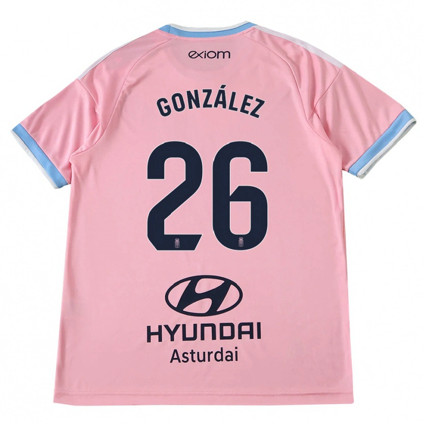Danxen Heren Miguel González #26 Centaurieblauw Roze Uitshirt Uittenue 2026/27 T-Shirt