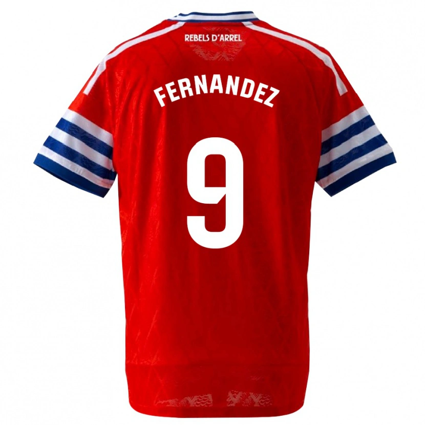 Danxen Heren Roberto Fernández #9 Koninklijk Blauw Rood Uitshirt Uittenue 2026/27 T-Shirt