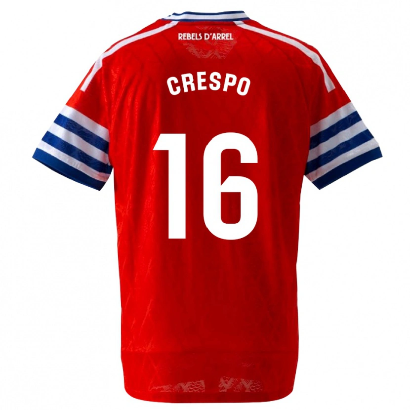 Danxen Heren Hugo Crespo #16 Koninklijk Blauw Rood Uitshirt Uittenue 2026/27 T-Shirt