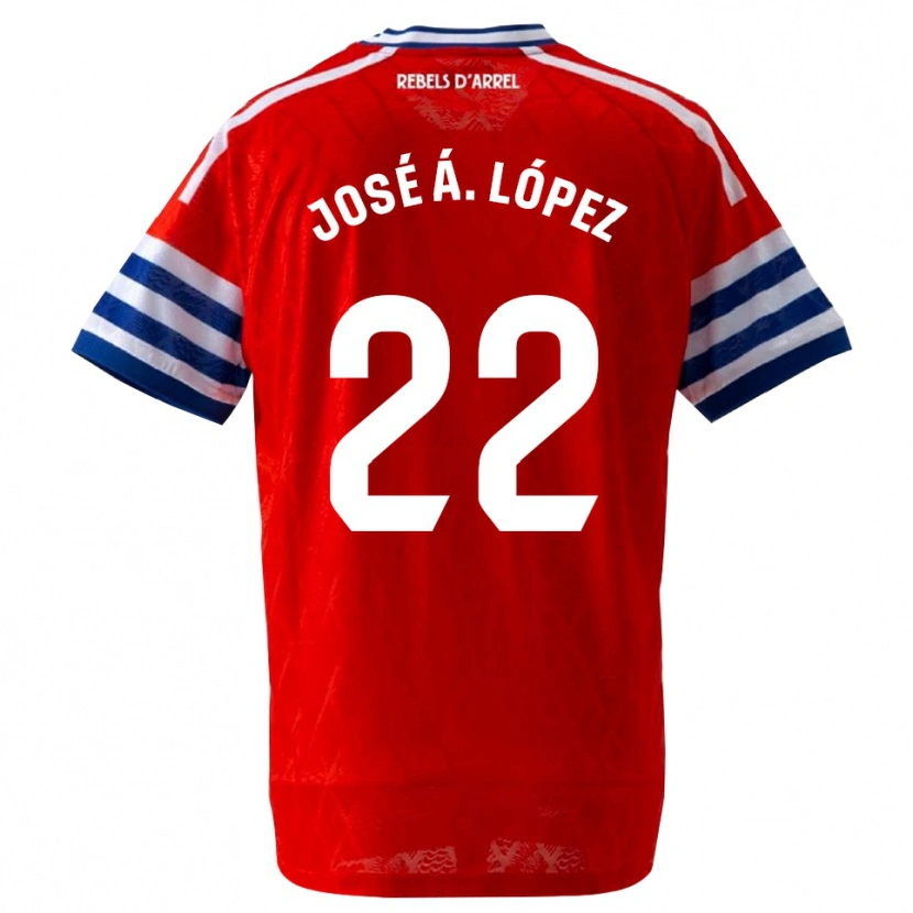 Danxen Heren José Ángel López #22 Koninklijk Blauw Rood Uitshirt Uittenue 2026/27 T-Shirt