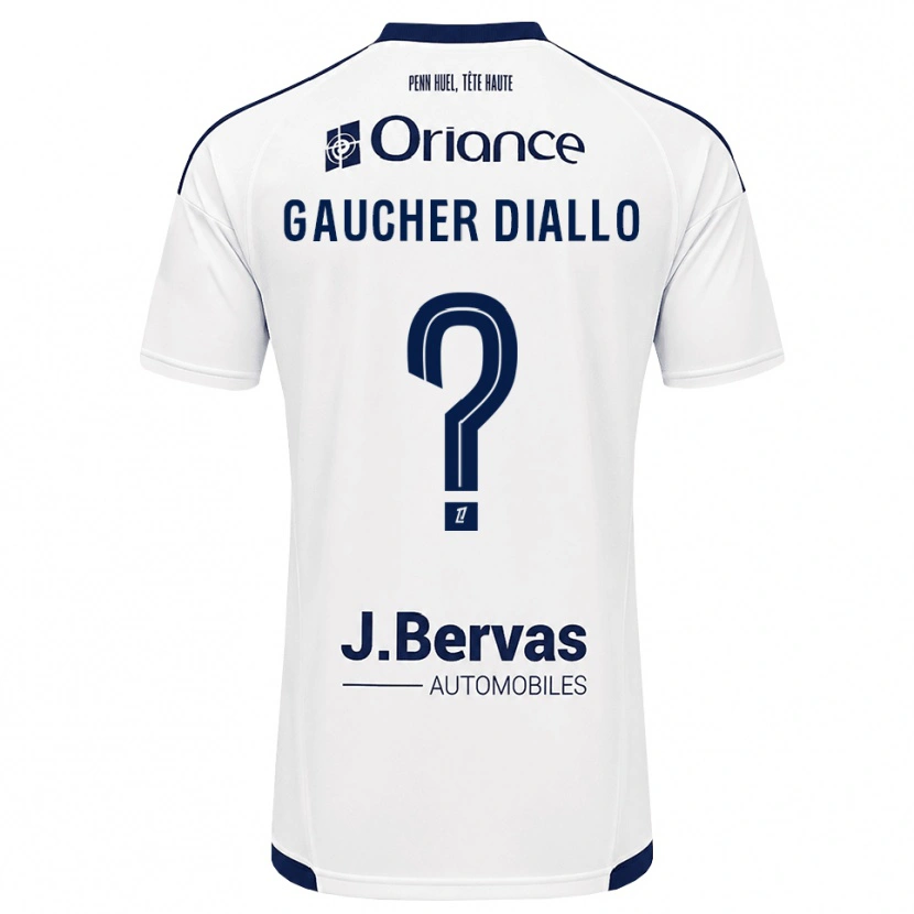 Danxen Heren Coumba Gaucher Diallo #0 Marineblauw Wit Uitshirt Uittenue 2026/27 T-Shirt