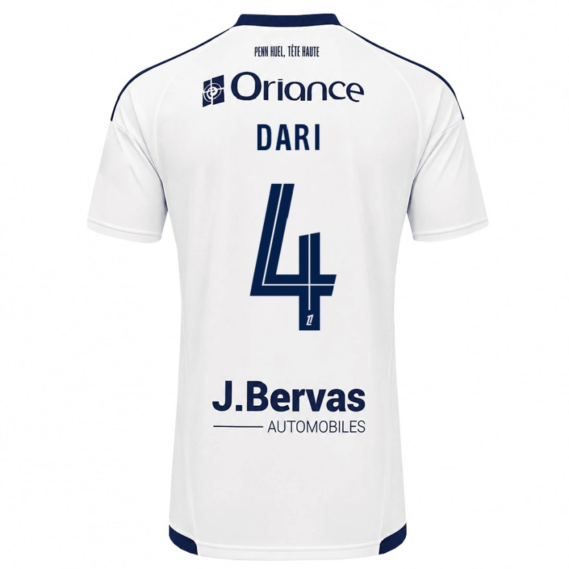 Danxen Heren Achraf Dari #4 Marineblauw Wit Uitshirt Uittenue 2026/27 T-Shirt
