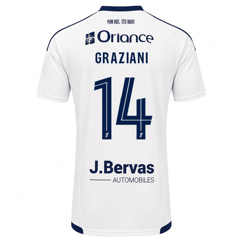 Danxen Heren Kelyan Graziani #14 Marineblauw Wit Uitshirt Uittenue 2026/27 T-Shirt