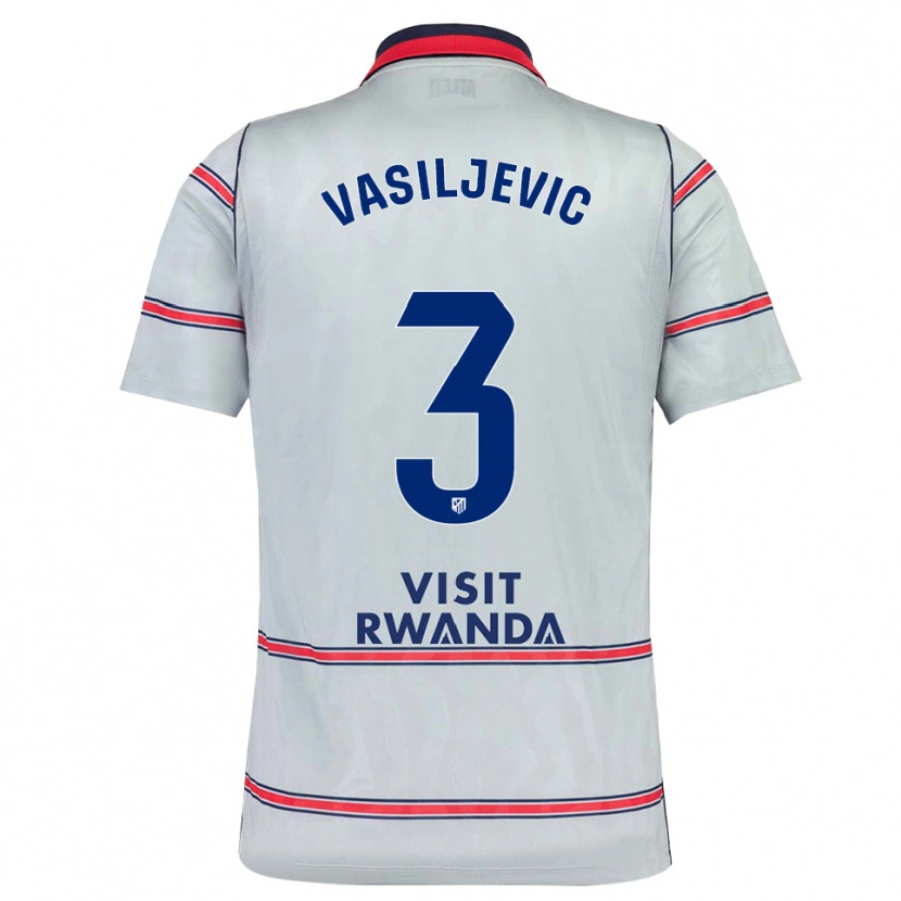 Danxen Heren Ivan Vasiljevic #3 Grijs Rood Marineblauw Thuisshirt Derde Tenue 2026/27 T-Shirt