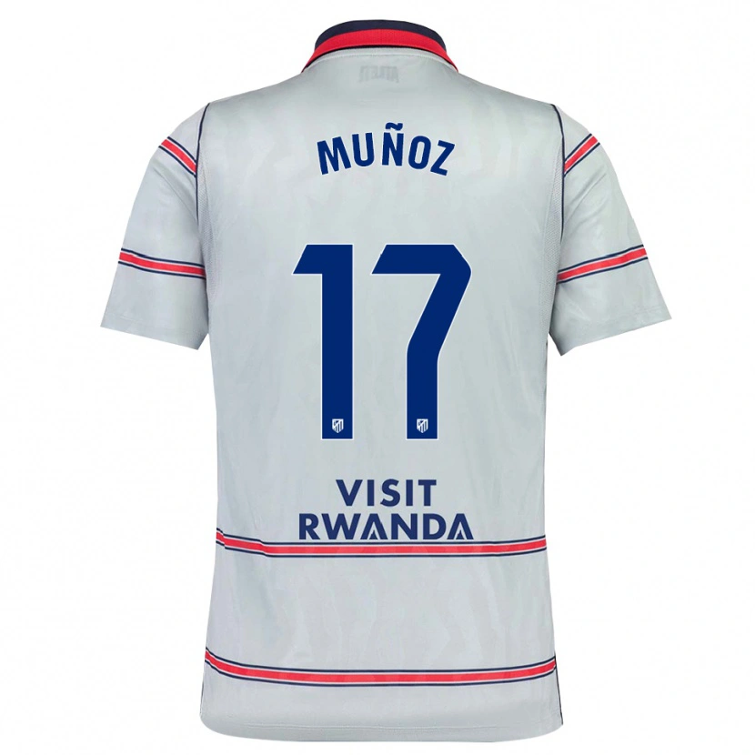 Danxen Heren David Muñoz #17 Grijs Rood Marineblauw Thuisshirt Derde Tenue 2026/27 T-Shirt