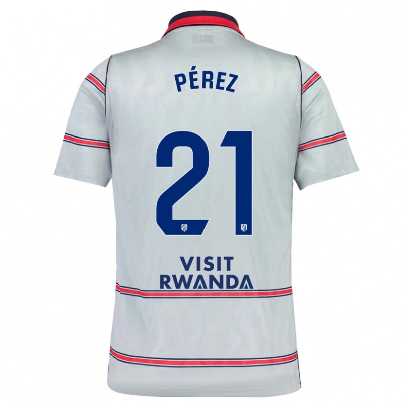 Danxen Heren Diego Pérez #21 Grijs Rood Marineblauw Thuisshirt Derde Tenue 2026/27 T-Shirt