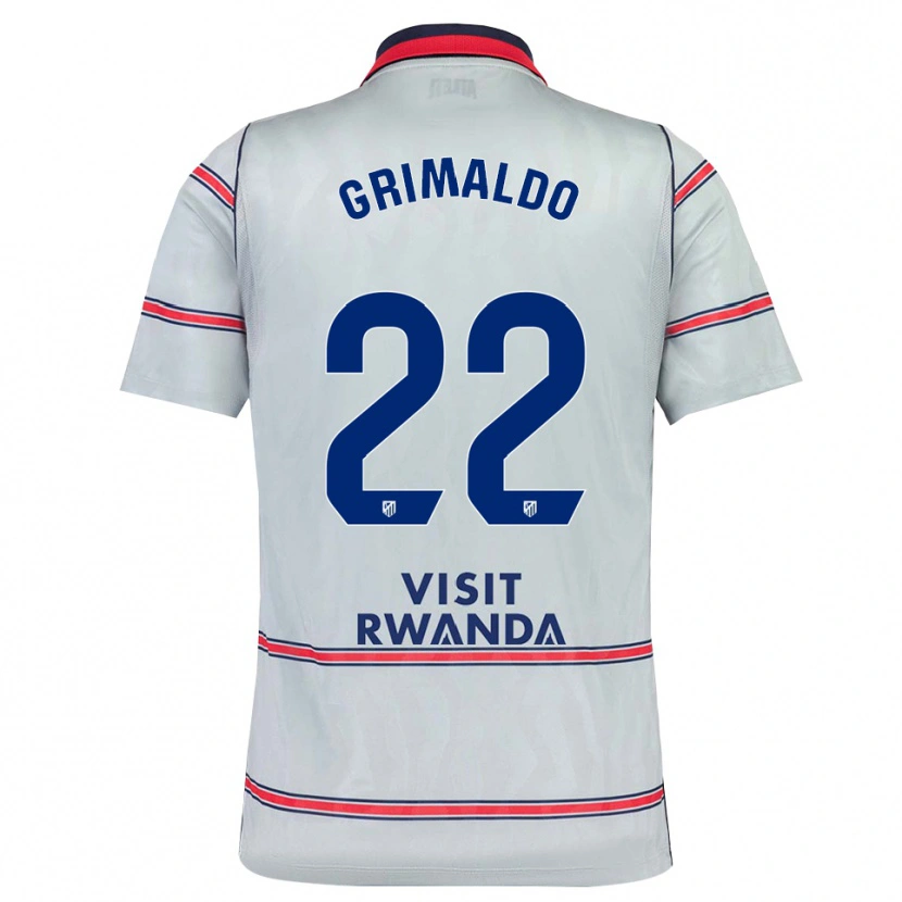 Danxen Heren Alejandro Grimaldo #22 Grijs Rood Marineblauw Thuisshirt Derde Tenue 2026/27 T-Shirt