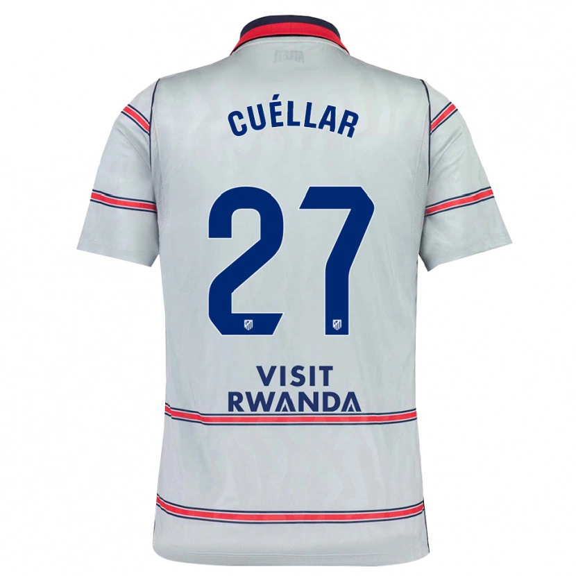 Danxen Heren Martín Cuéllar #27 Grijs Rood Marineblauw Thuisshirt Derde Tenue 2026/27 T-Shirt