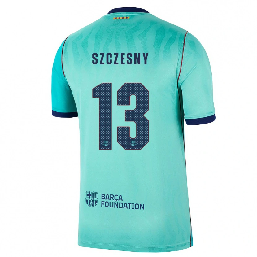 Danxen Heren Wojciech Szczesny #13 Aqua Donker Turquoise Koninklijk Blauw Thuisshirt Derde Tenue 2026/27 T-Shirt