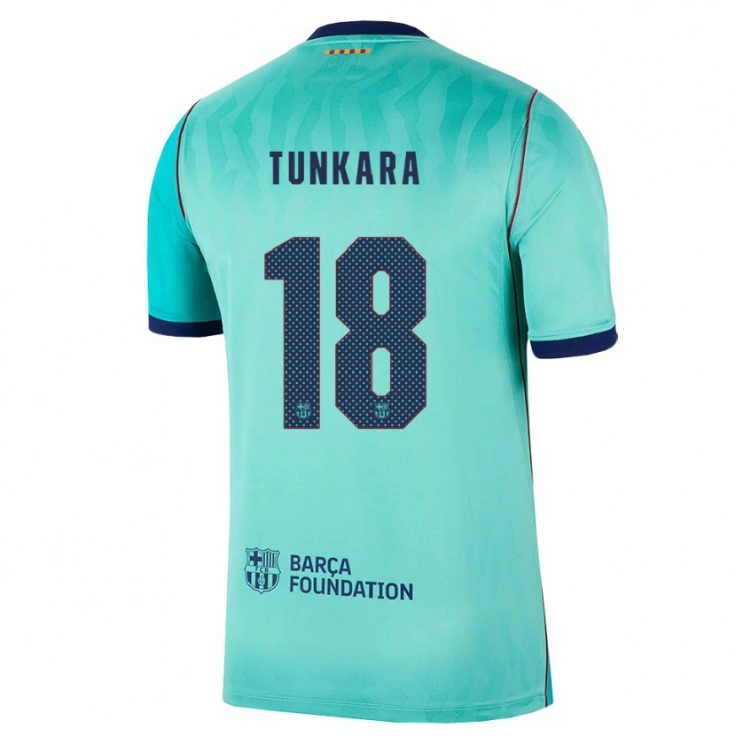 Danxen Heren Ebrima Tunkara #18 Aqua Donker Turquoise Koninklijk Blauw Thuisshirt Derde Tenue 2026/27 T-Shirt