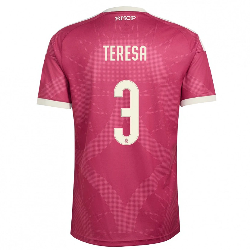 Danxen Heren Teresa Abelleira #3 Bleek Violet Rood Wit Thuisshirt Derde Tenue 2026/27 T-Shirt