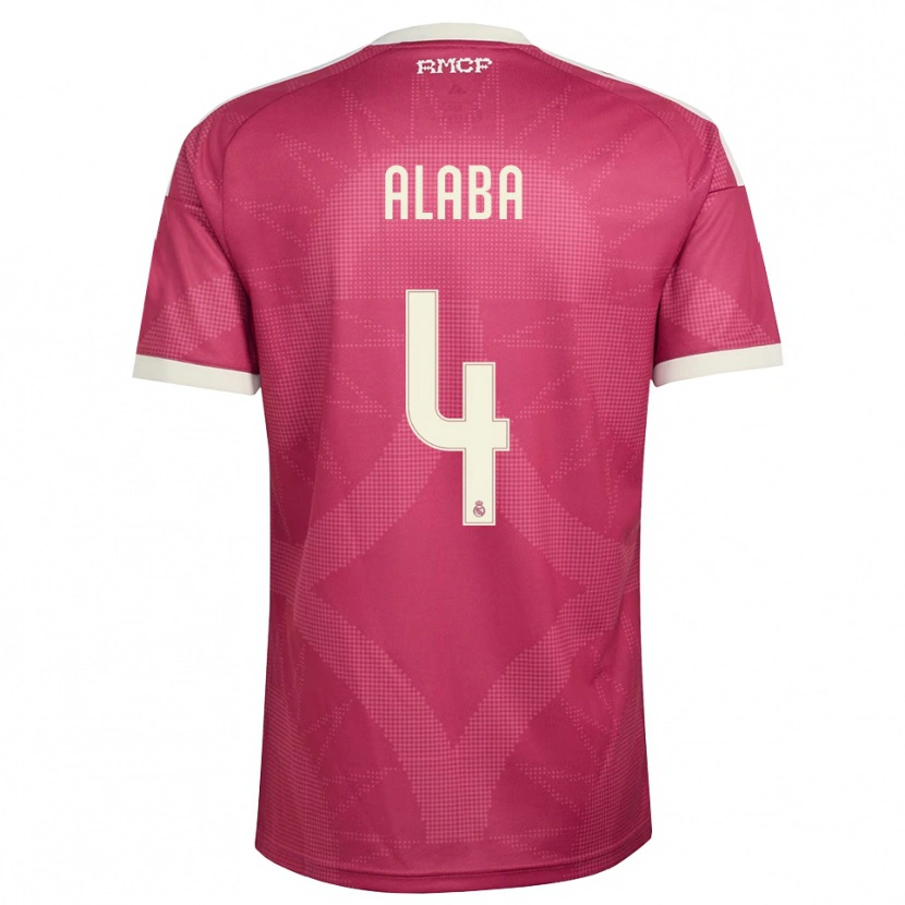 Danxen Heren David Alaba #4 Bleek Violet Rood Wit Thuisshirt Derde Tenue 2026/27 T-Shirt