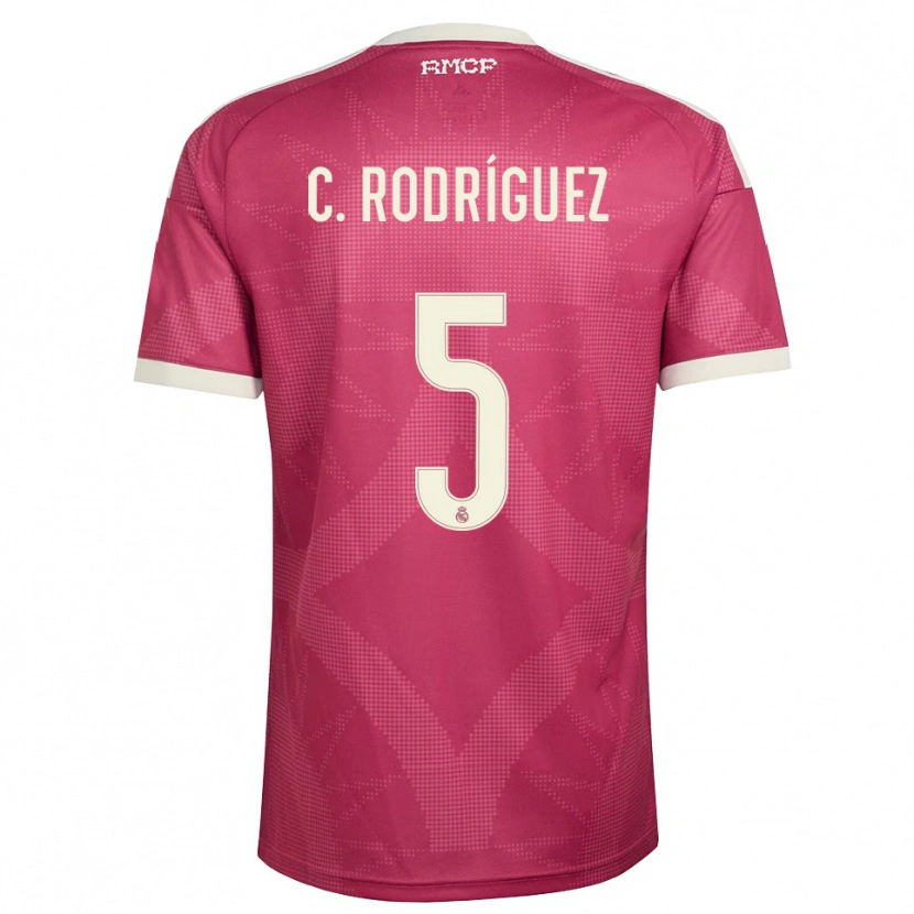 Danxen Heren Carlos Rodríguez #5 Bleek Violet Rood Wit Thuisshirt Derde Tenue 2026/27 T-Shirt