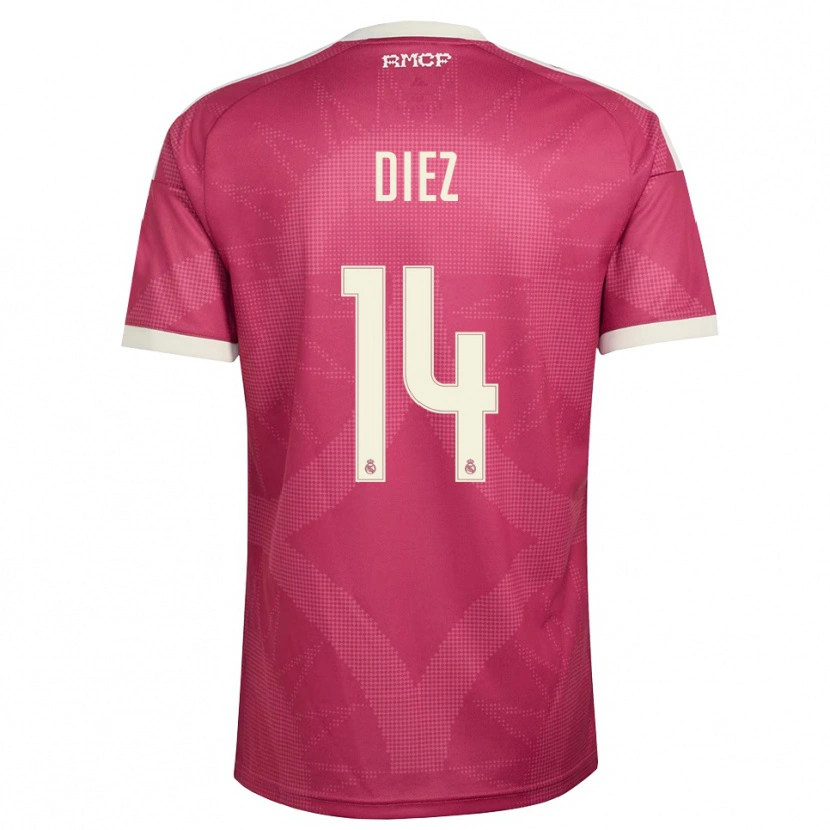 Danxen Heren Carlos Diez #14 Bleek Violet Rood Wit Thuisshirt Derde Tenue 2026/27 T-Shirt