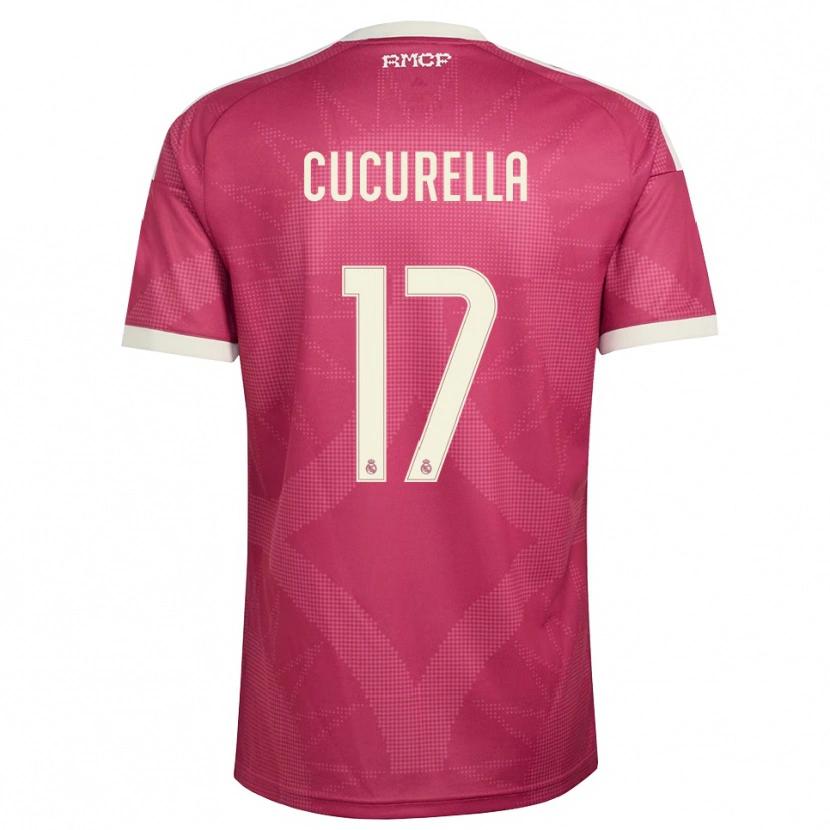 Danxen Heren Marc Cucurella #17 Bleek Violet Rood Wit Thuisshirt Derde Tenue 2026/27 T-Shirt