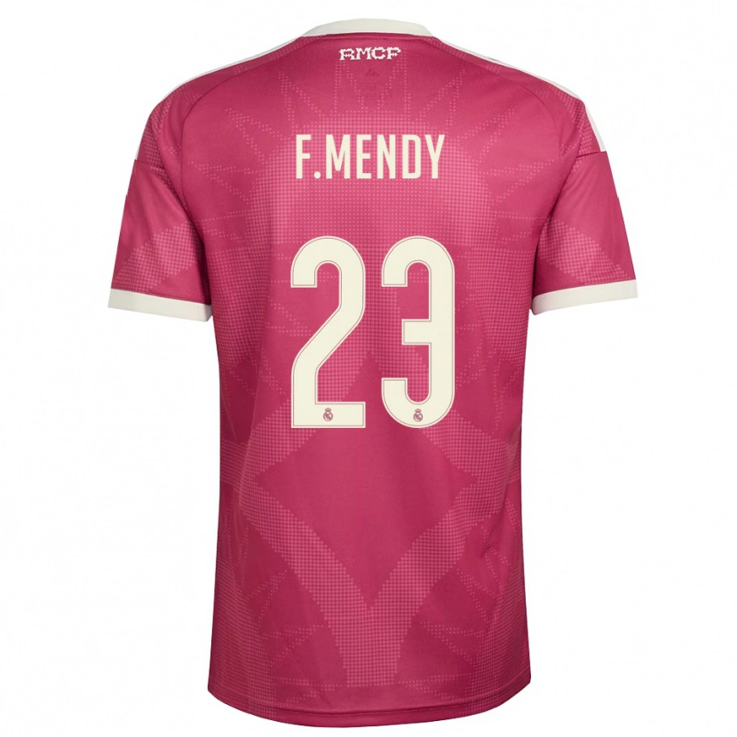 Danxen Heren Ferland Mendy #23 Bleek Violet Rood Wit Thuisshirt Derde Tenue 2026/27 T-Shirt