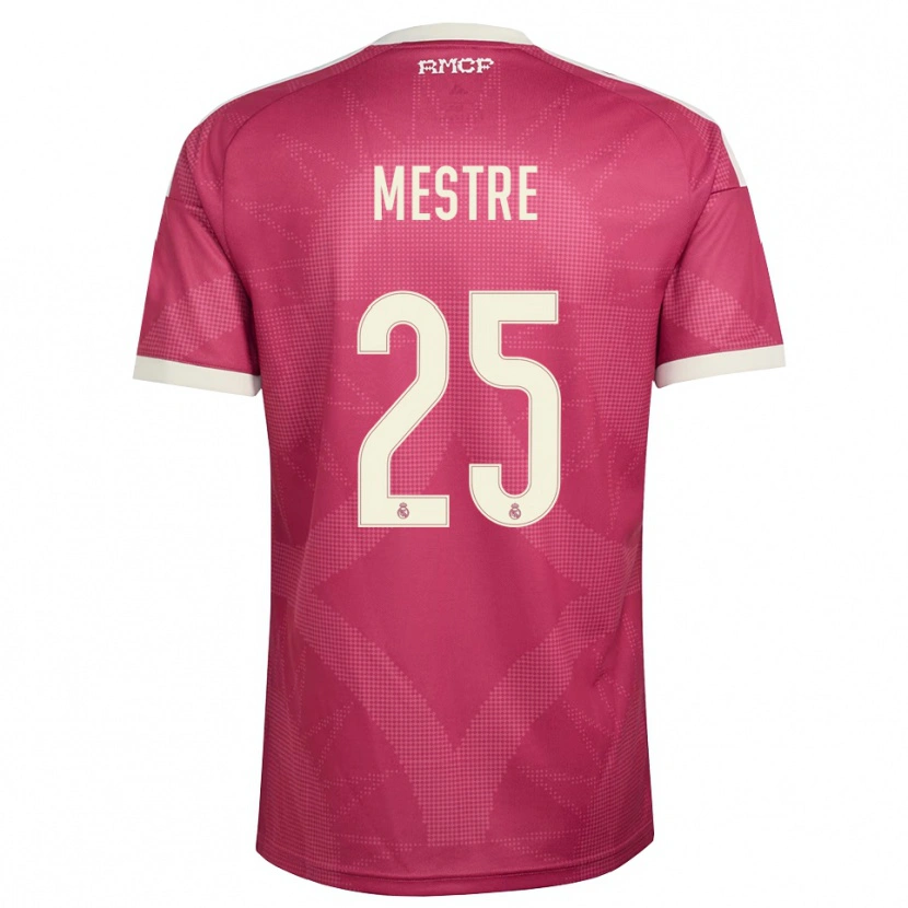 Danxen Heren Sergio Mestre #25 Bleek Violet Rood Wit Thuisshirt Derde Tenue 2026/27 T-Shirt