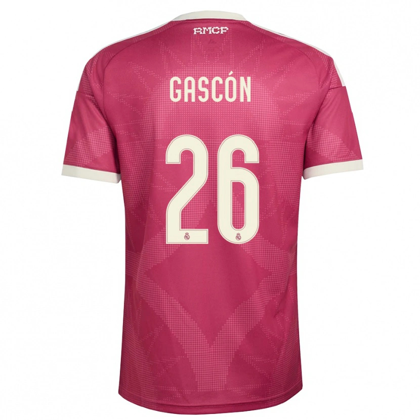 Danxen Heren Ignacio Gascón #26 Bleek Violet Rood Wit Thuisshirt Derde Tenue 2026/27 T-Shirt
