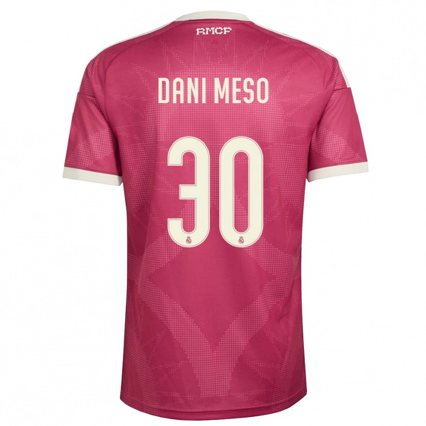 Danxen Heren Daniel Mesonero #30 Bleek Violet Rood Wit Thuisshirt Derde Tenue 2026/27 T-Shirt