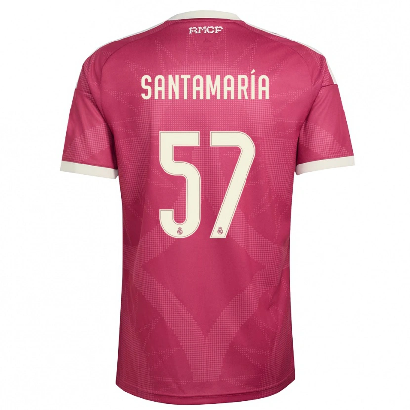 Danxen Heren Fran Santamaría #57 Bleek Violet Rood Wit Thuisshirt Derde Tenue 2026/27 T-Shirt