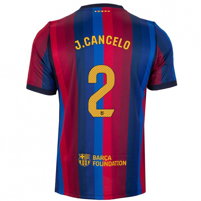 Danxen Heren João Cancelo #2 Koninklijk Blauw Rood Geel Thuisshirt Thuistenue 2026/27 T-Shirt