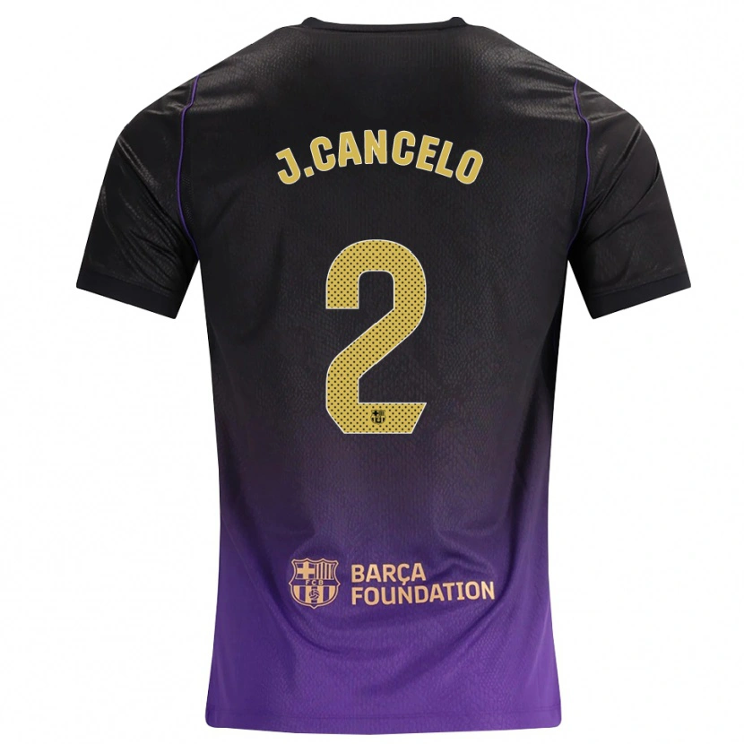 Danxen Heren João Cancelo #2 Paars Geel Zwart Uitshirt Uittenue 2026/27 T-Shirt
