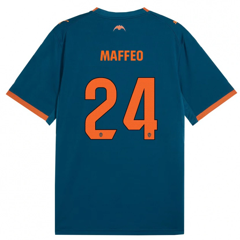 Danxen Heren Pablo Maffeo #24 Staalblauw Oranje Uitshirt Uittenue 2026/27 T-Shirt