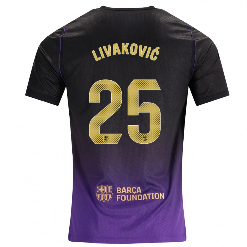 Danxen Heren Dominik Livakovic #25 Paars Geel Zwart Uitshirt Uittenue 2026/27 T-Shirt
