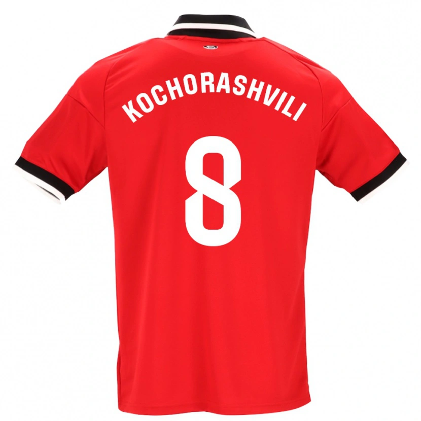 Danxen Dames Giorgi Kochorashvili #8 Zwart Wit Rood Uitshirt Uittenue 2026/27 T-Shirt