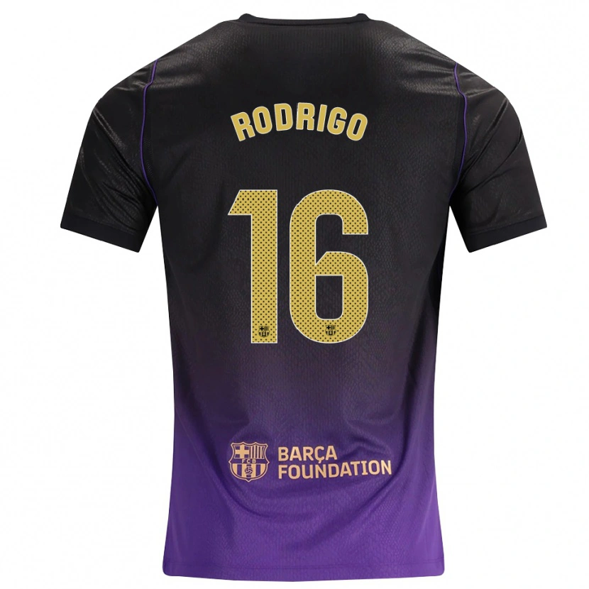 Danxen Dames Rodrigo Hernández Cascante #16 Paars Geel Zwart Uitshirt Uittenue 2026/27 T-Shirt