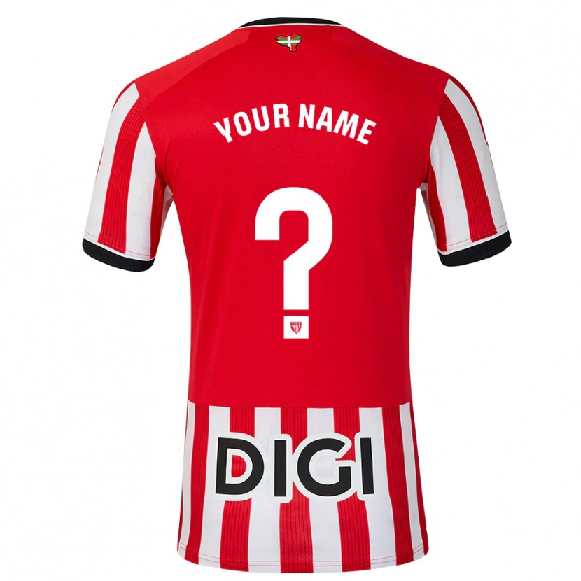 Danxen Dames Uw Naam #0 Rood Zwart Wit Thuisshirt Thuistenue 2026/27 T-Shirt