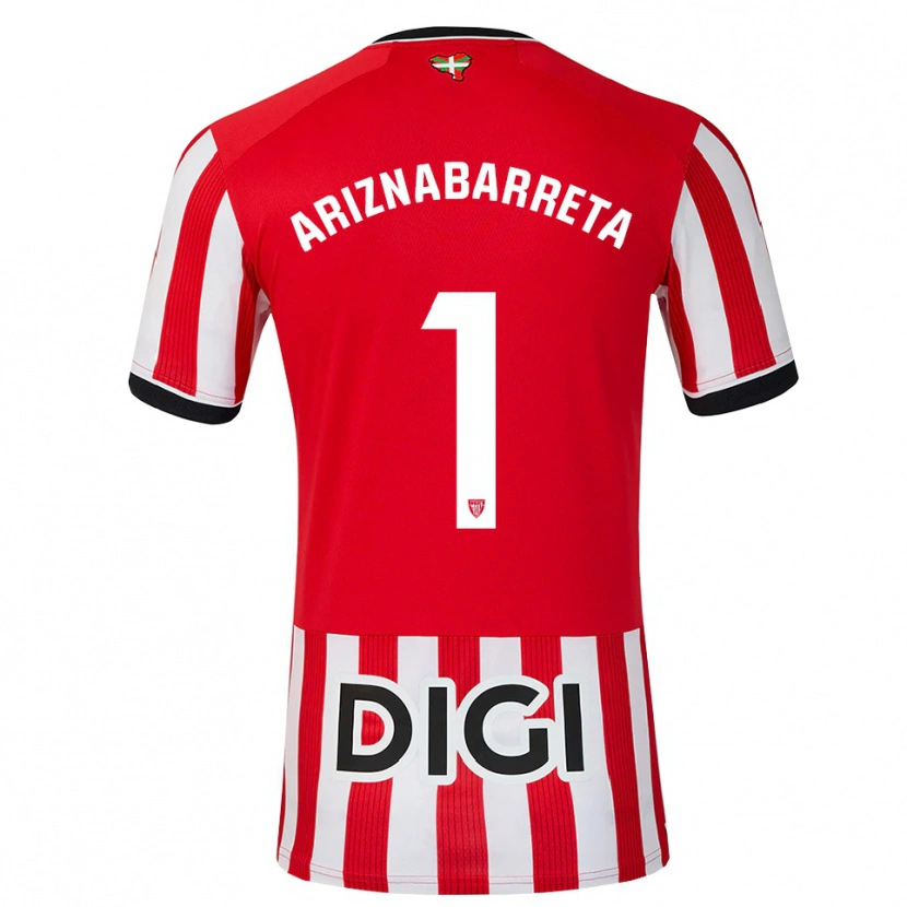Danxen Dames Oier Ariznabarreta #1 Rood Zwart Wit Thuisshirt Thuistenue 2026/27 T-Shirt