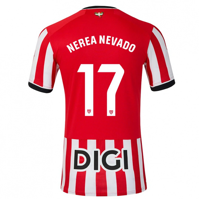 Danxen Dames Nerea Nevado Gómez #17 Rood Zwart Wit Thuisshirt Thuistenue 2026/27 T-Shirt