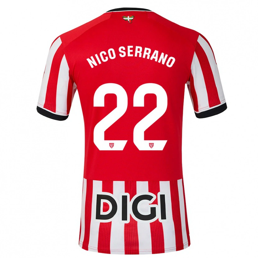 Danxen Dames Nico Serrano #22 Rood Zwart Wit Thuisshirt Thuistenue 2026/27 T-Shirt