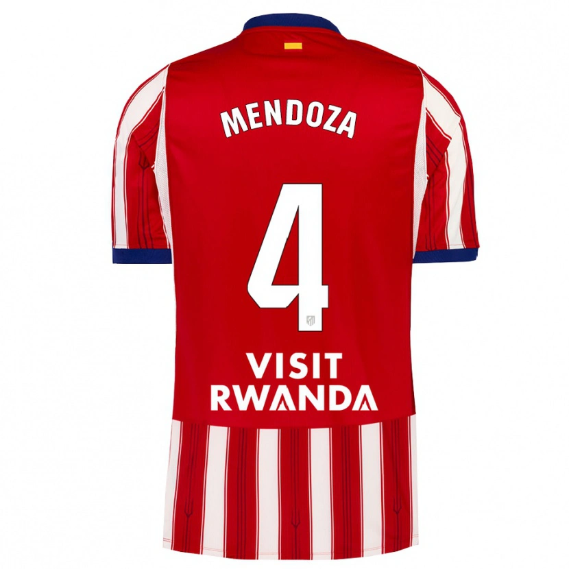 Danxen Dames Rodrigo Mendoza #4 Koninklijk Blauw Rood Wit Thuisshirt Thuistenue 2026/27 T-Shirt