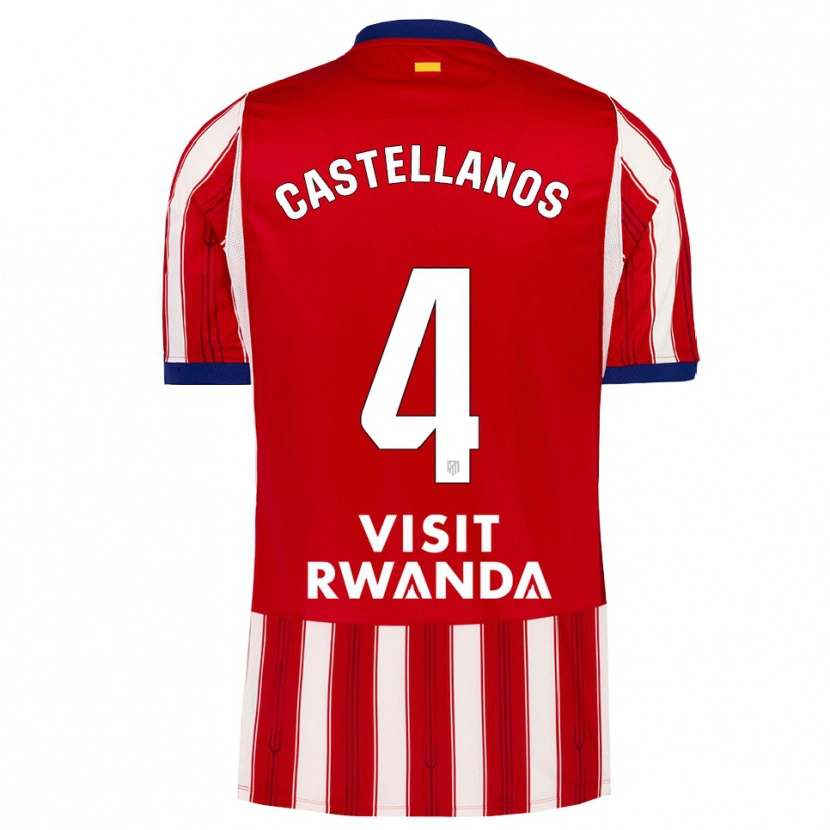 Danxen Dames Iván Castellanos #4 Koninklijk Blauw Rood Wit Thuisshirt Thuistenue 2026/27 T-Shirt