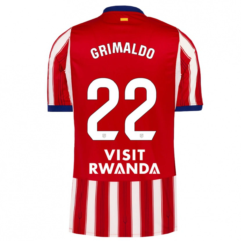 Danxen Dames Alejandro Grimaldo #22 Koninklijk Blauw Rood Wit Thuisshirt Thuistenue 2026/27 T-Shirt