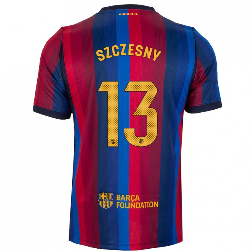 Danxen Dames Wojciech Szczesny #13 Koninklijk Blauw Rood Geel Thuisshirt Thuistenue 2026/27 T-Shirt