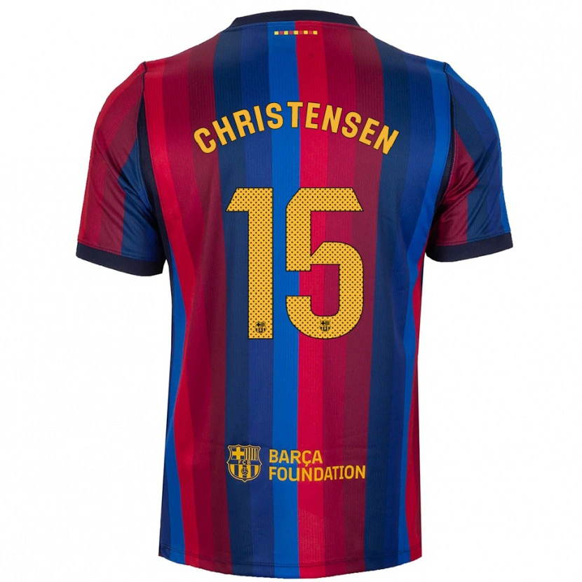 Danxen Dames Andreas Christensen #15 Koninklijk Blauw Rood Geel Thuisshirt Thuistenue 2026/27 T-Shirt