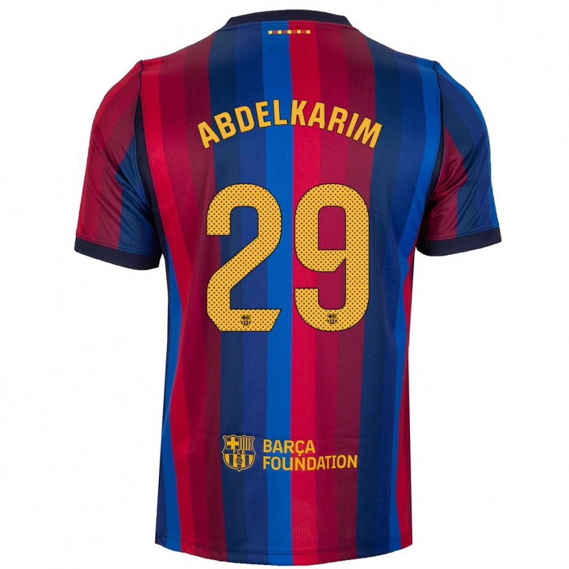 Danxen Dames Hamza Abdelkarim #29 Koninklijk Blauw Rood Geel Thuisshirt Thuistenue 2026/27 T-Shirt