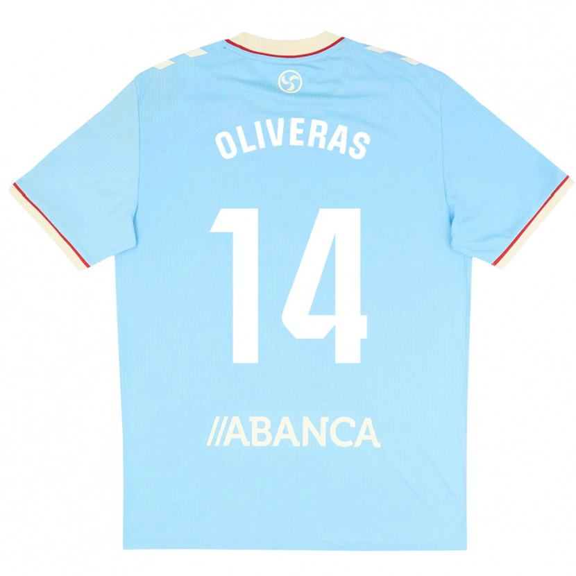 Danxen Dames Jan Oliveras #14 Hemelsblauw Wit Rood Thuisshirt Thuistenue 2026/27 T-Shirt