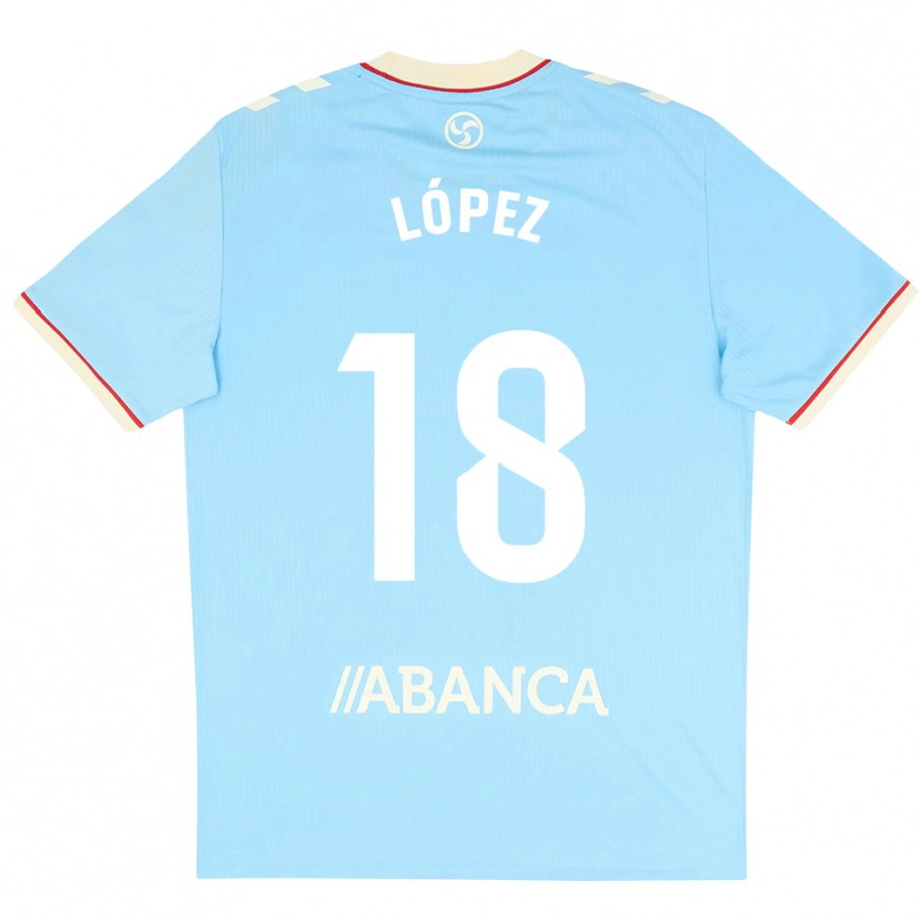 Danxen Dames Diego López #18 Hemelsblauw Wit Rood Thuisshirt Thuistenue 2026/27 T-Shirt